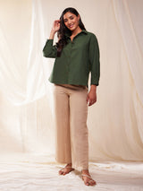 Solid Relaxed Shirt - Green