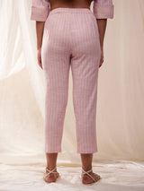Cotton Tapered Trousers - Pink