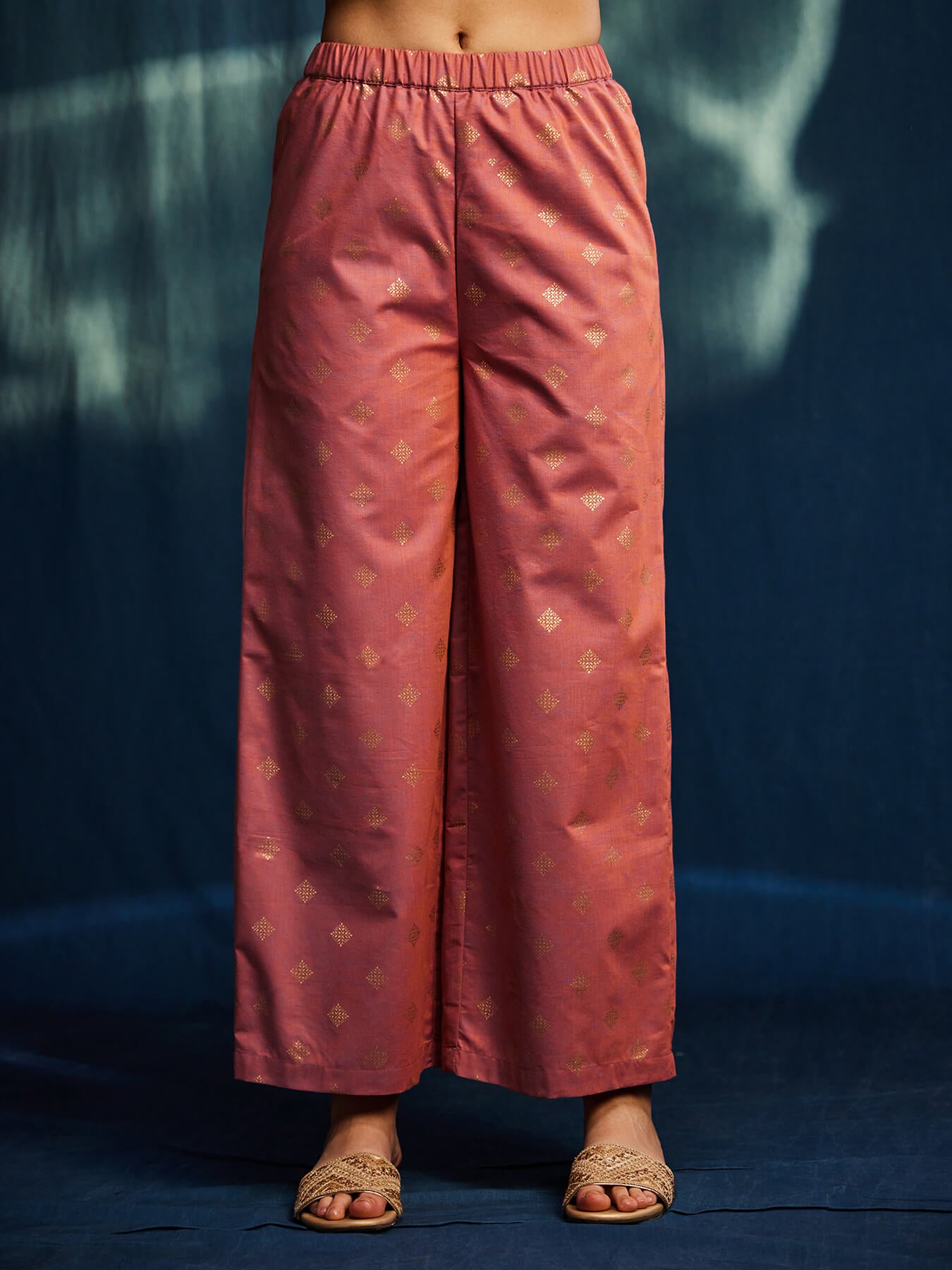 Cotton Foil Print Coord - Pink