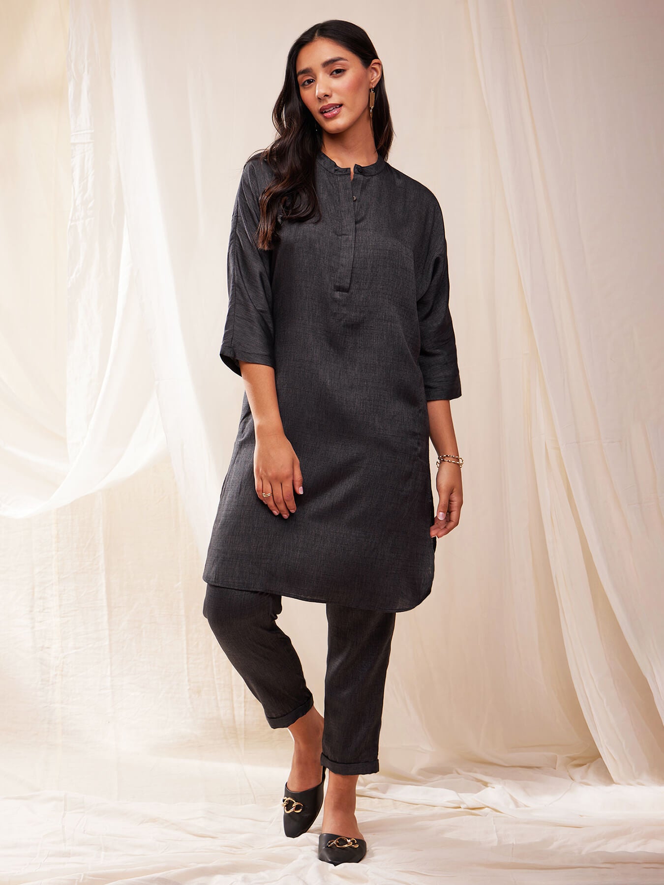 Solid Co-ord Set - Grey