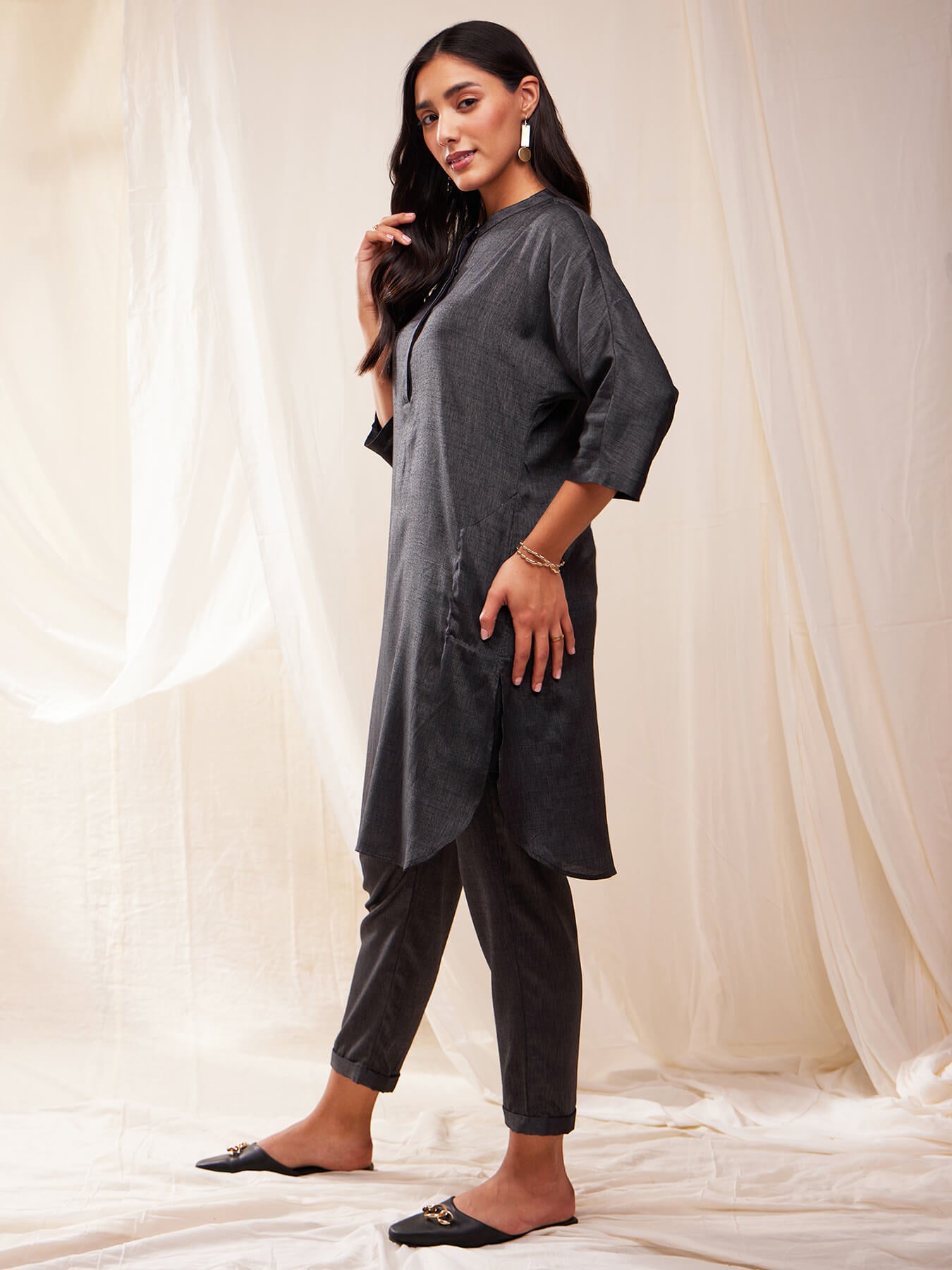 Solid Co-ord Set - Grey