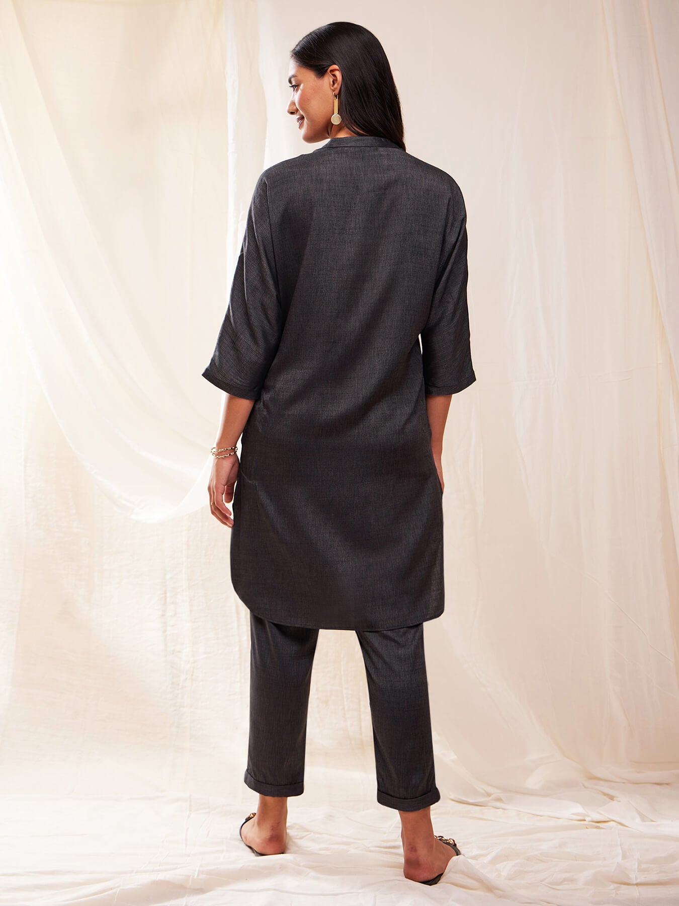 Solid Co-ord Set - Grey