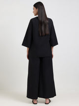 Cotton Floral Co-ord Set - Black & White