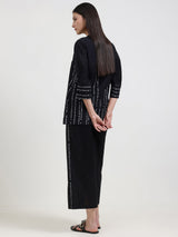 Cotton Bandhani Co-ord Set - Black