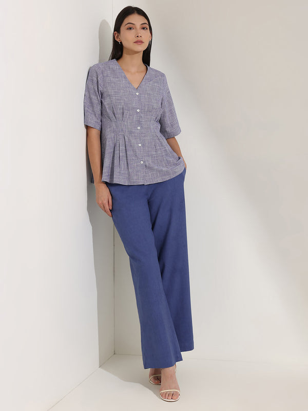 Cotton Woven Co-ord Set - Blue