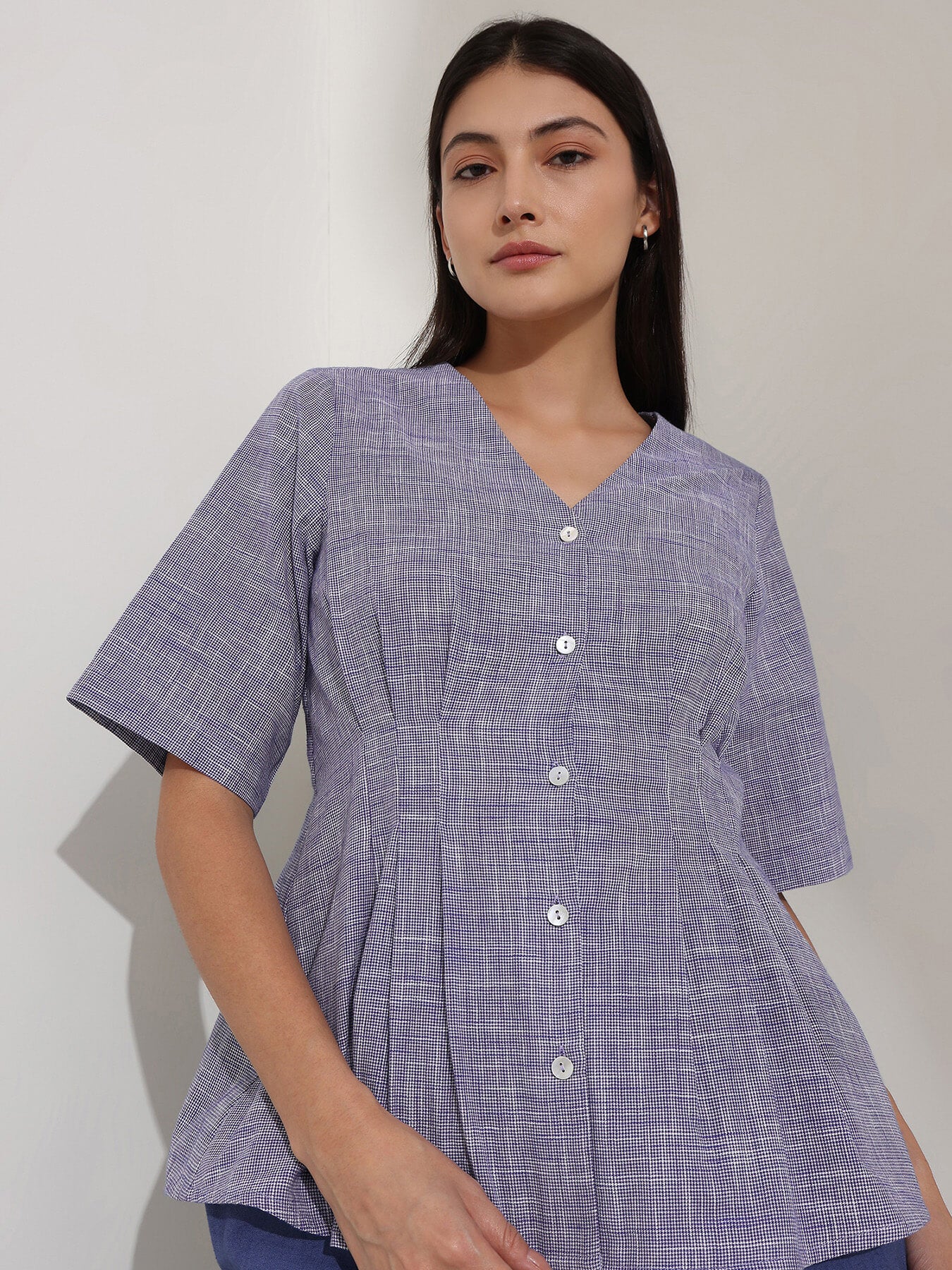 Cotton Woven Co-ord Set - Blue