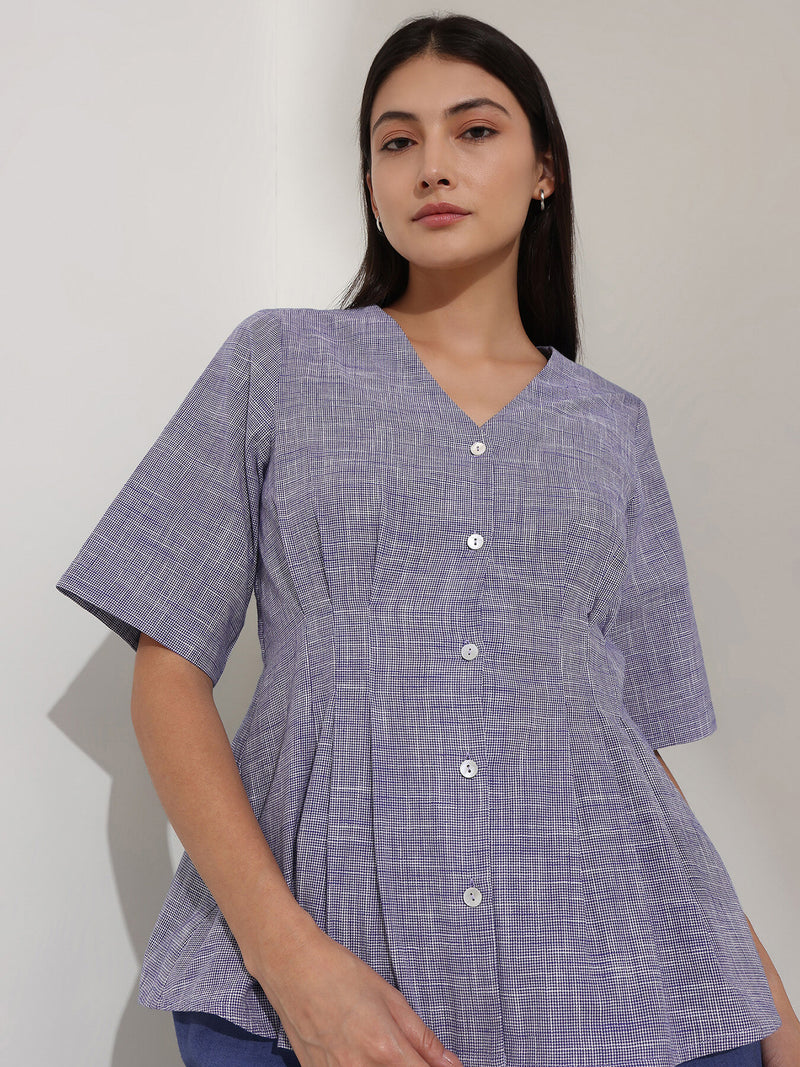 Cotton Woven Co-ord Set - Blue