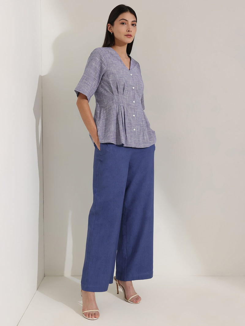 Cotton Woven Co-ord Set - Blue