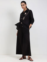 Cotton Floral Co-ord Set - Black