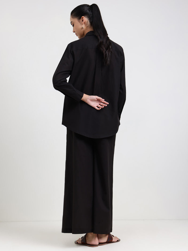 Cotton Floral Co-ord Set - Black