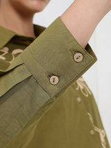 Cotton Floral Co-ord Set - Olive