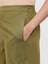 Cotton Floral Co-ord Set - Olive