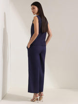 Cotton Floral Co-ord Set - Navy Blue