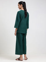 Cotton Floral Co-ord Set - Green