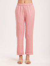 Cotton Solid Co-ord Set - Pink