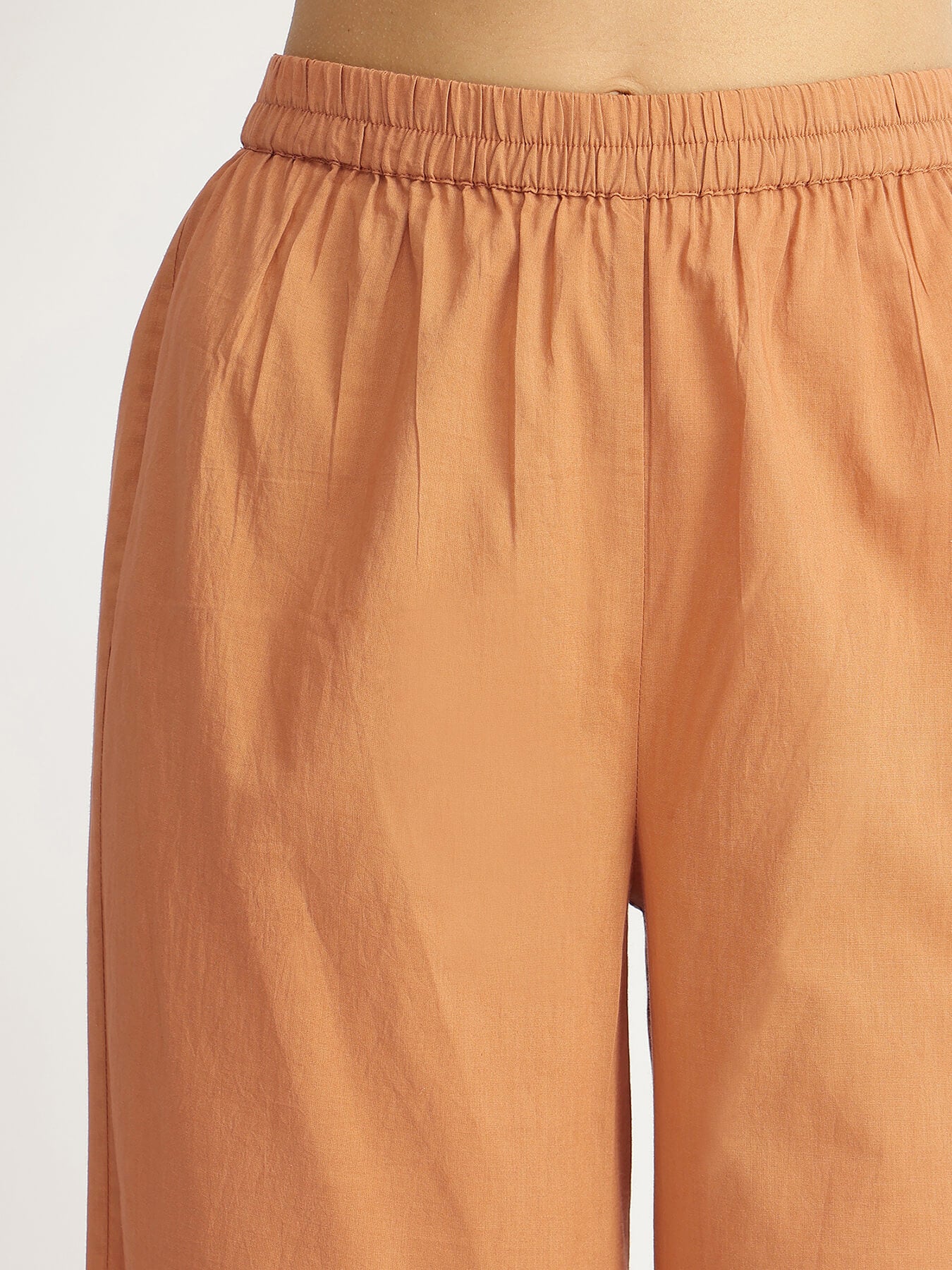 Cotton Dabu Abstract Print Kurta Set - Rust