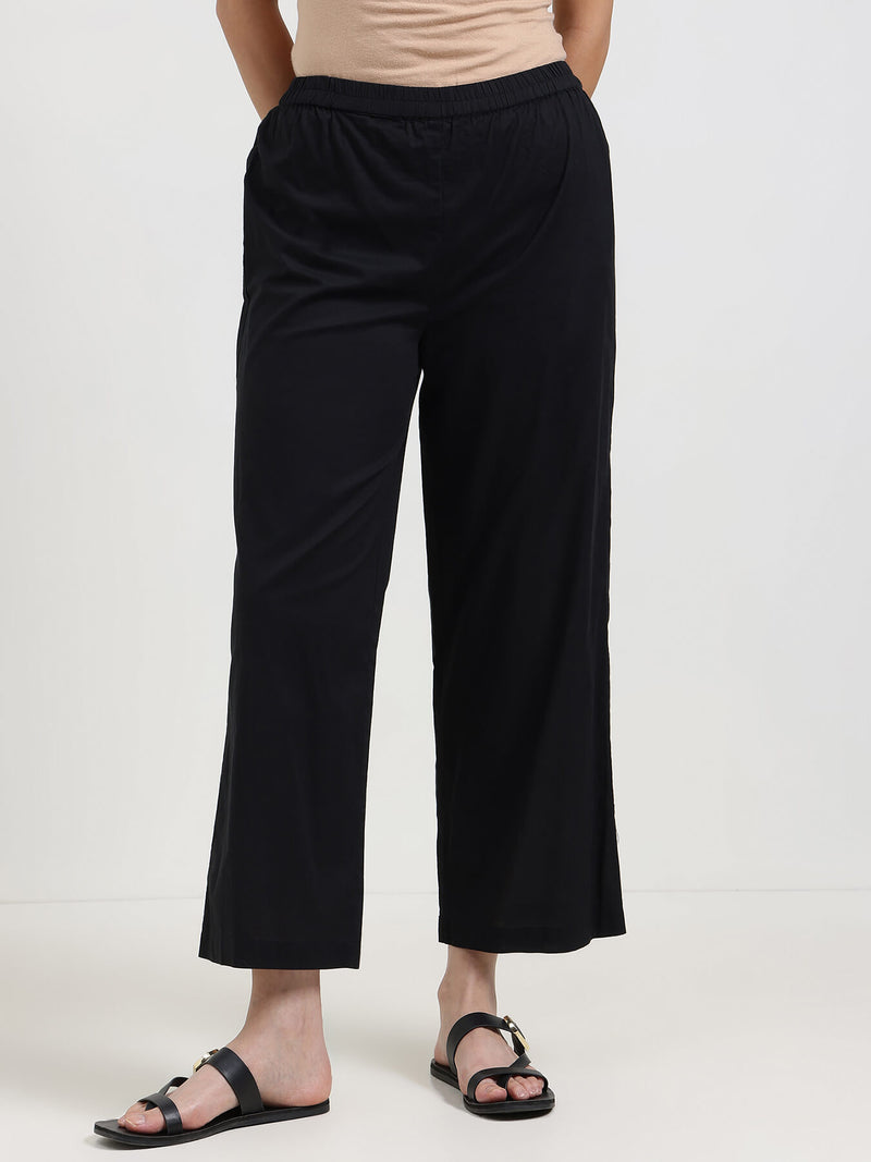 Cotton Colourblock Buttoned Kurta Set - Black & Off-White