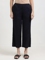 Cotton Floral Placement Print Kurta Set - Black & Pink