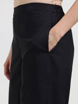 Cotton Colourblock Kurta Set - Maroon & Black