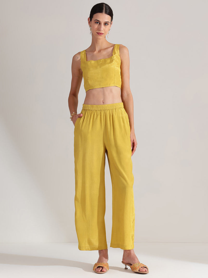 Jacquard Floral Motif Sleeveless Kurta Set - Green