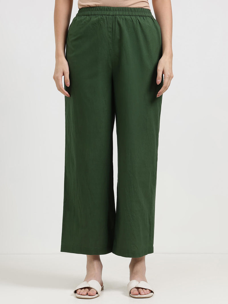 Cotton Bandhani A-Line Kurta Set - Green