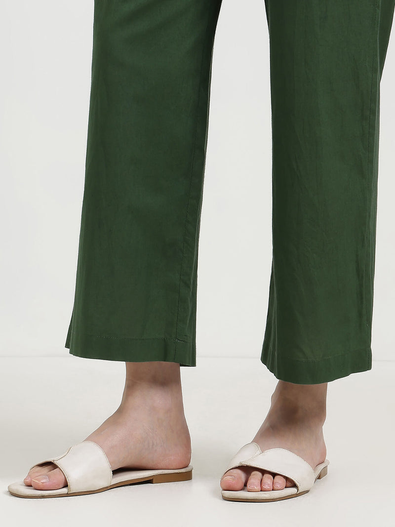 Cotton Bandhani A-Line Kurta Set - Green