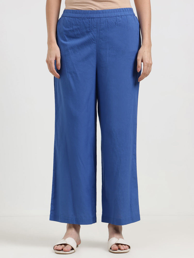 Cotton Bandhani A-Line Kurta Set - Blue