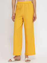 Cotton Dabu Floral Kurta Set - Yellow