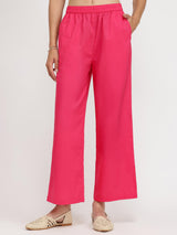 Cotton Ikat A-line Kurta Set - Pink