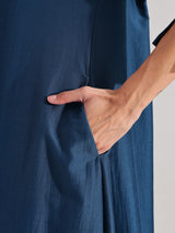 Silk Blend Solid A-Line Kurta Set - Teal