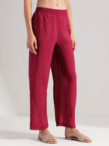 Silk Floral Print Kurta Set - Maroon & Gold