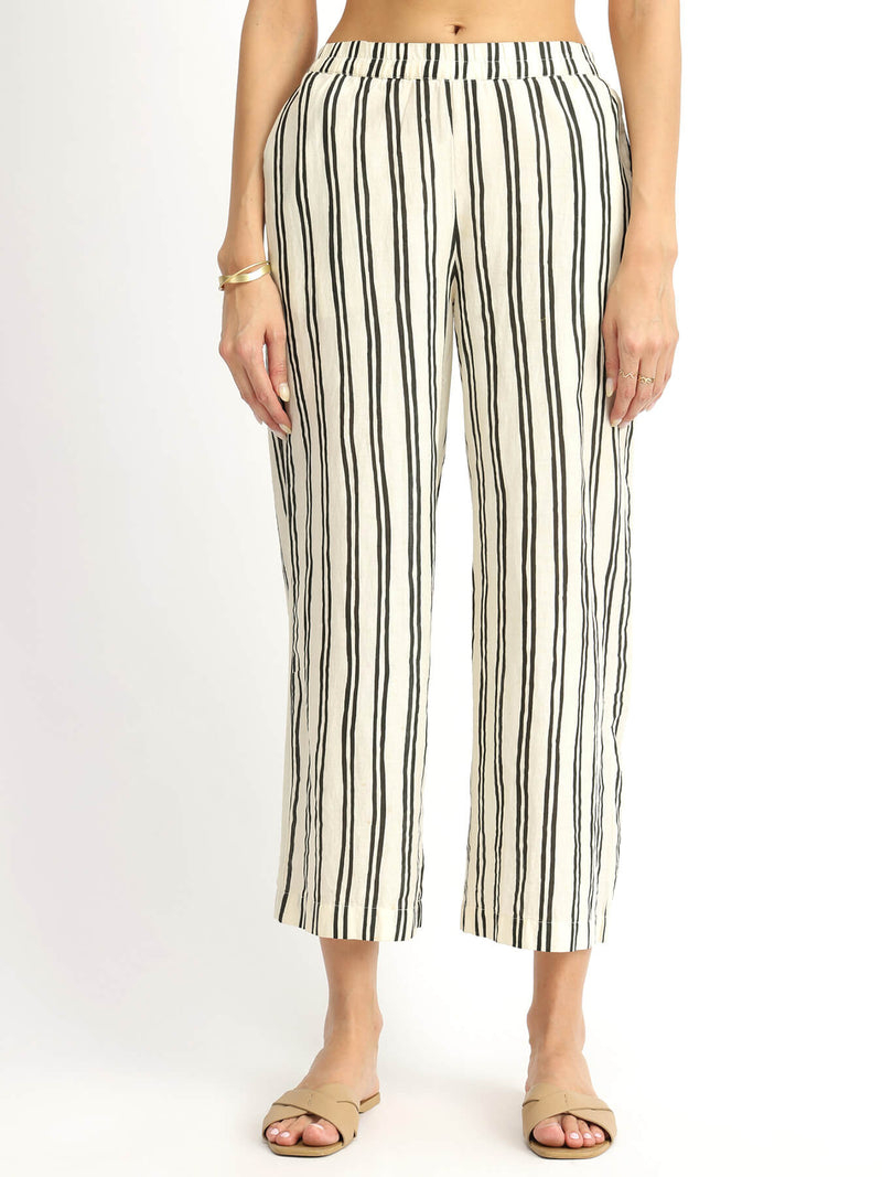 Cotton Geometric Print Kurta Set - White & Black