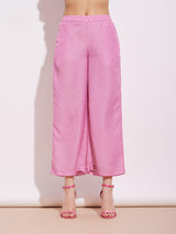 Organza Solid Kurta Set - Pink