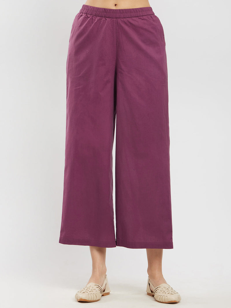 Cotton Dabu Polka Wrap Kurta Set - Burgundy