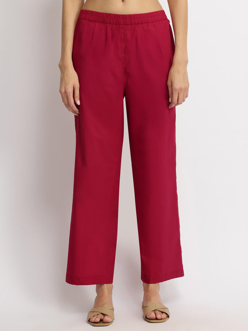 Cotton Floral Asymmetric Kurta Set - Off-White & Maroon