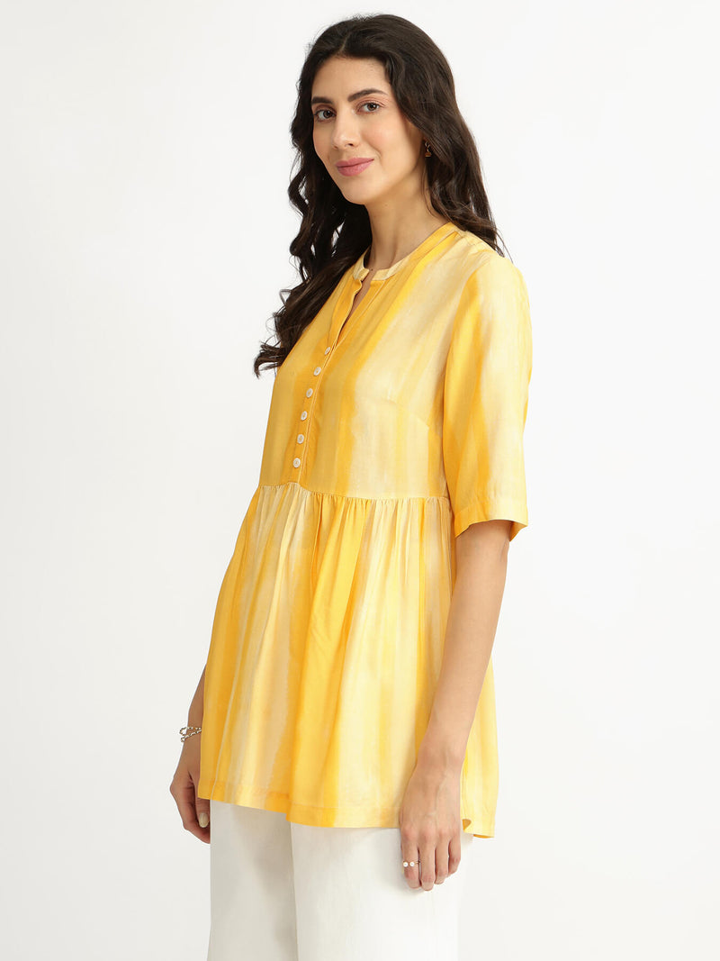 Rayon Stripe Play Tunic - Yellow