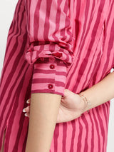 Cotton Striped Shirt - Pink
