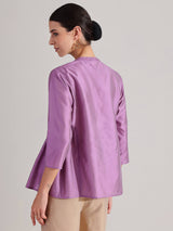 Silk Blend Solid Top - Purple
