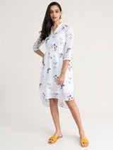 Buy White High Low Floral Dress Online | Pink Fort