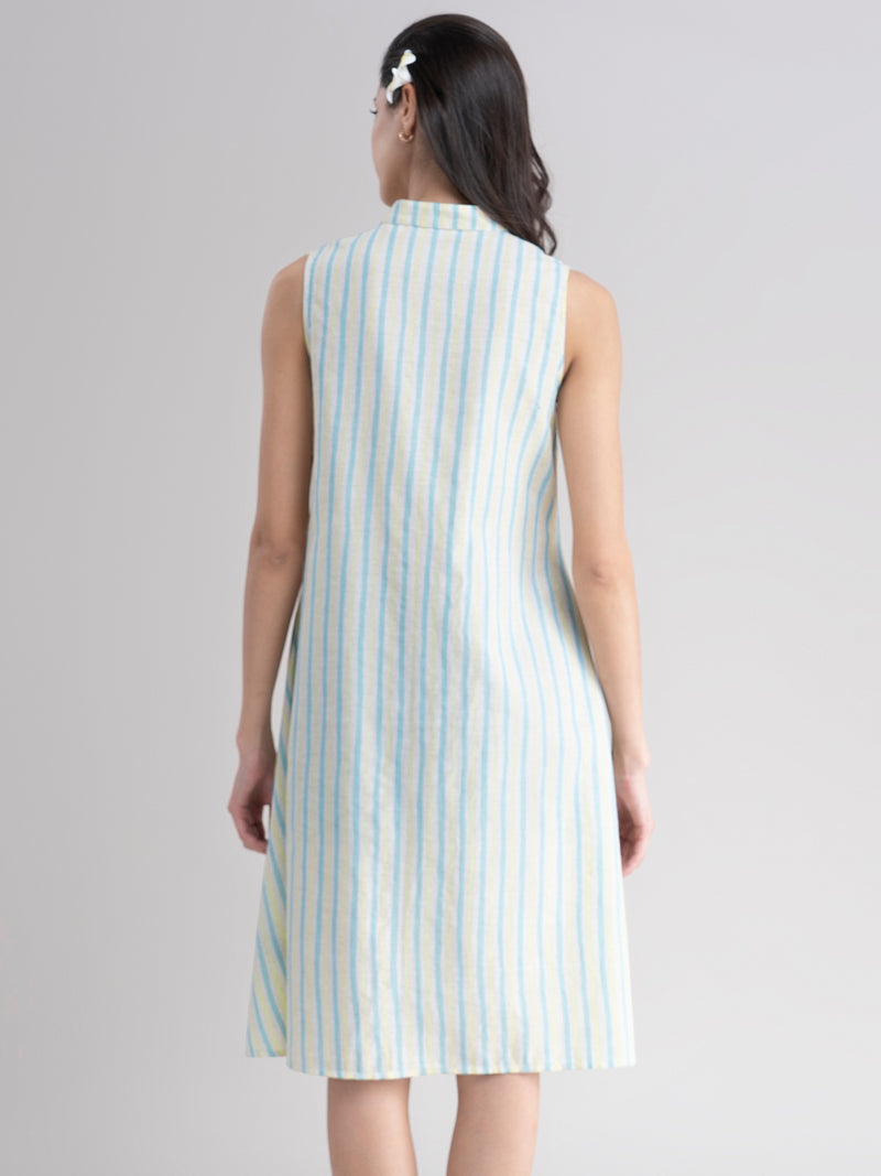 Buy Striped Play Dress - Yellow Online | Pink Fort