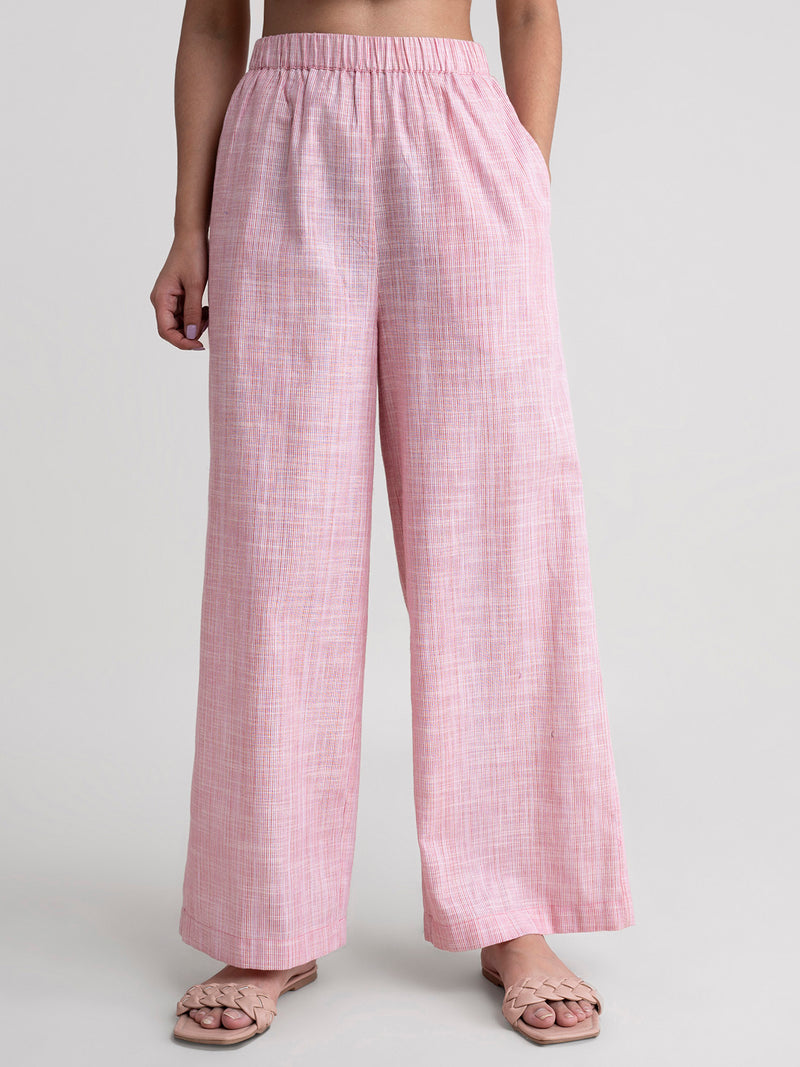 Buy Pink Inverted Box Pleat Cotton Kurta Set Online | Pinkfort