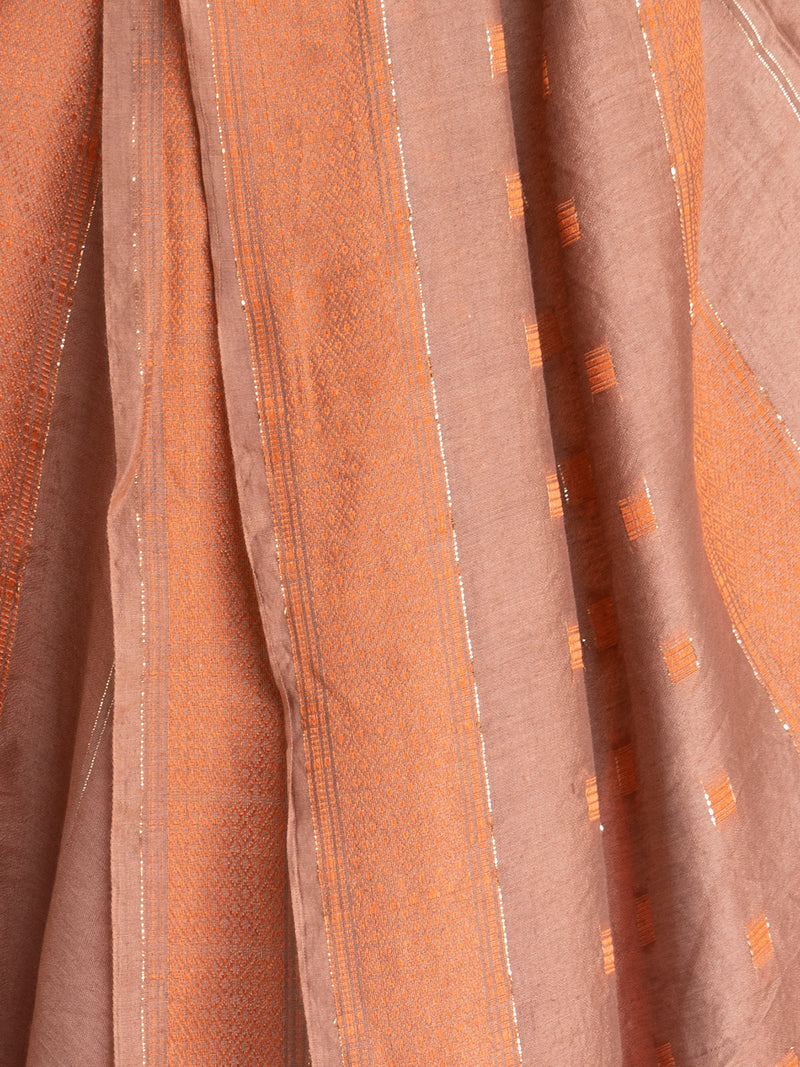 Buy Orange Chanderi Sleeveless Kurta Set - Orange Online | Pink fort