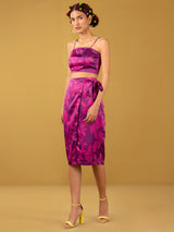 Buy Pink and Purple Pure Satin Wrap Around Skirt - Pink and Purple Online | Pink Fort