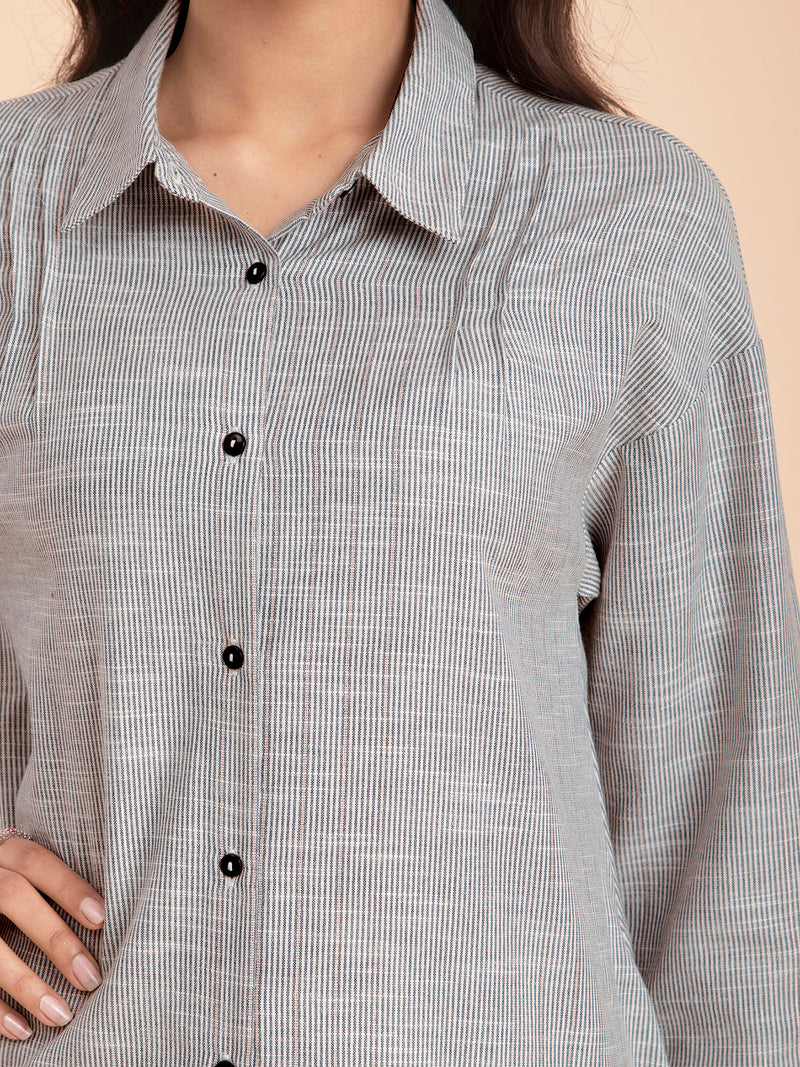 Buy White Cotton Flared Tunic Online | Pink Fort