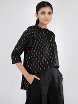 Buy Black Foil Print Top Online | Marigold