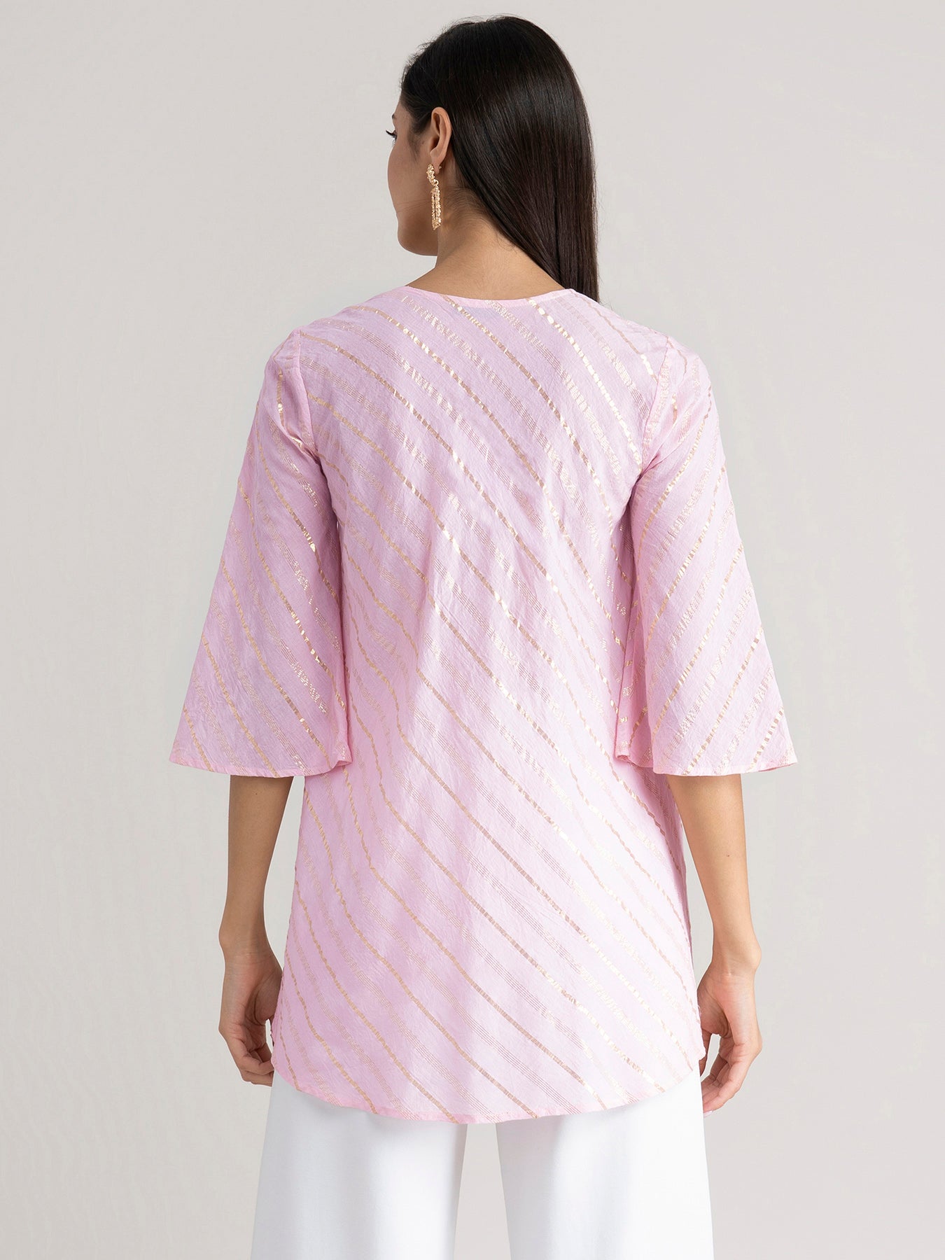 Buy Pink High-Low Cotton Top Online | Marigold