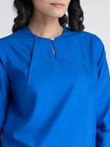 Buy Blue Front Pleated Top Online | Marigold