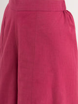 Buy Pink Solid Cotton Pants Online | Pinkfort
